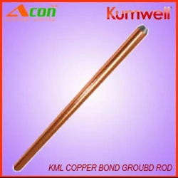 GRCBU 128 COPPER BOND GROUND ROD UL แท่งกราวด์ชุบทองแดงขนาด 1/2" ยาว 2.4 เมตร มาตราฐาน UL